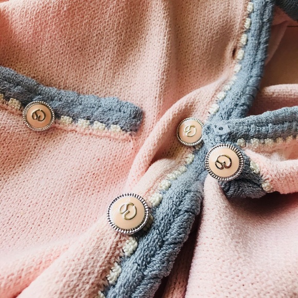 ✨Luxury✨ St. John blush pink knit jacket - Picture 5 of 8